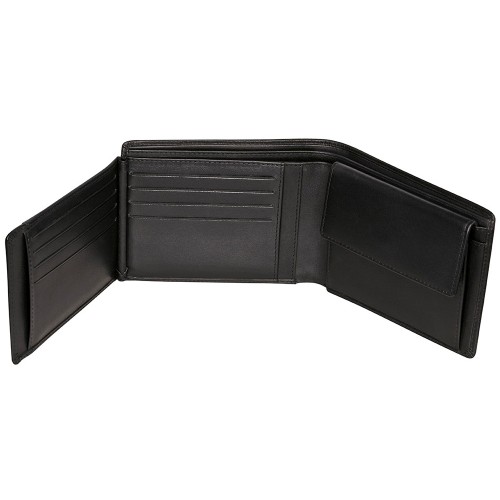 Портмоне BUGATTI АТЛАНТА | ATLANTA, чёрное, натуральная воловья кожа, 12,5х2х9,7 см