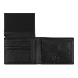 Портмоне BUGATTI НЕВИО | NEVIO, чёрный, воловья кожа/козья кожа/полиэстер, 12,5х2,5х9,3 см