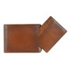 Портмоне BUGATTI ДОМ | DOMUS, с RFID защитой, коньячный цвет, натуральная воловья кожа, 12,5х2х9 см