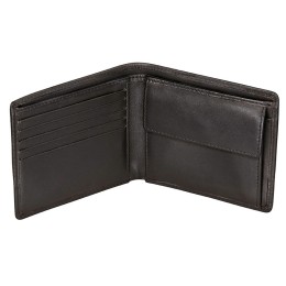 Портмоне BUGATTI АТЛАНТА | ATLANTA, чёрное, натуральная воловья кожа, 10,5х1х9 см