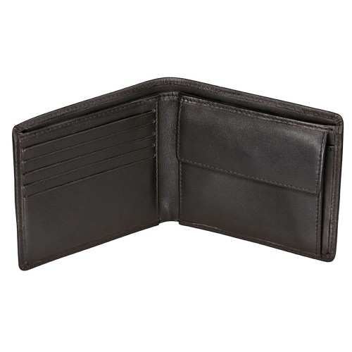 Портмоне BUGATTI АТЛАНТА | ATLANTA, чёрное, натуральная воловья кожа, 10,5х1х9 см