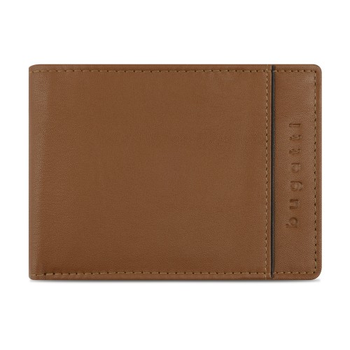 Портмоне BUGATTI БАНДА | BANDA, с защитой данных RFID, коньячного цвета, кожа козы/полиэстер, 12,5х2х9 см