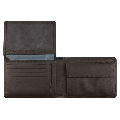 Портмоне BUGATTI БАНДА | BANDA, с защитой данных RFID, коричневое, кожа/полиэстер, 12,5х2х9 см