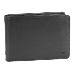 Портмоне BUGATTI ПЕРВЫЙ | PRIMO, чёрное, натуральная воловья кожа, 12,5х1х9 см