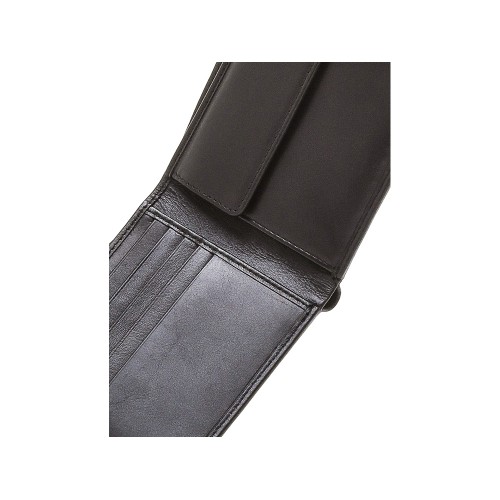 Портмоне BUGATTI АТЛАНТА | ATLANTA, чёрное, натуральная воловья кожа, 10,5х1х9 см