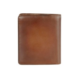 Портмоне BUGATTI ДОМ | DOMUS, с RFID защитой, коньячный цвет, натуральная воловья кожа, 10х2х12 см