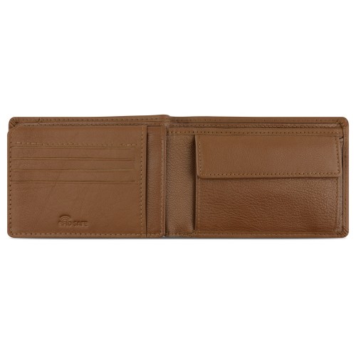 Портмоне BUGATTI БАНДА | BANDA, с защитой данных RFID, коньячного цвета, кожа козы/полиэстер, 12,5х2х9 см