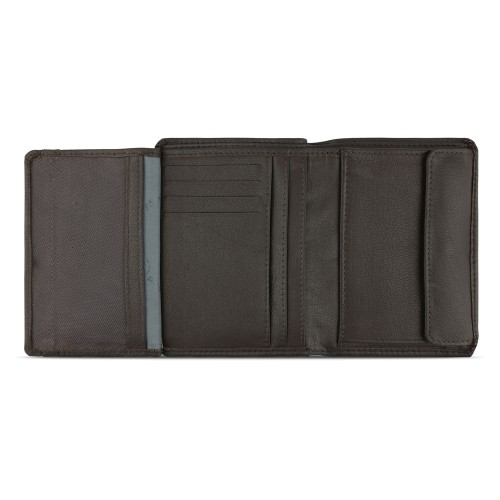 Портмоне BUGATTI ШЕДЕВР | BOMBA, с защитой данных RFID, коричневое, кожа козы/полиэстер, 10х2х12,5 см