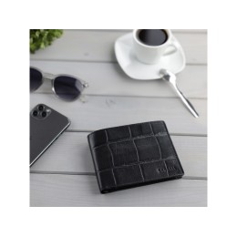 Портмоне BUGATTI НЕВИО | NEVIO, чёрный, воловья кожа/козья кожа/полиэстер, 12,5х2,5х9,3 см