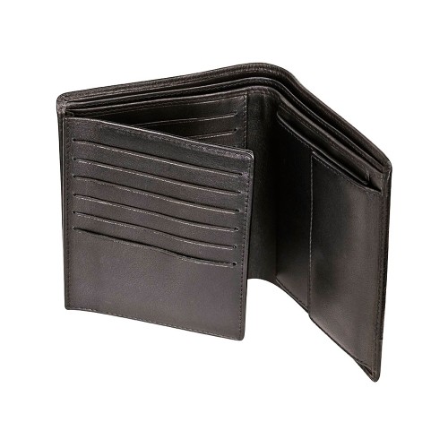 Портмоне BUGATTI АТЛАНТА | ATLANTA, чёрное, натуральная воловья кожа, 10,5х2х12,5 см