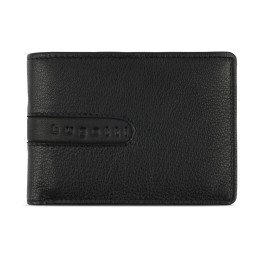 Портмоне BUGATTI ШЕДЕВР | BOMBA, с защитой данных RFID, чёрное, кожа козы/полиэстер, 12,5х2х9 см