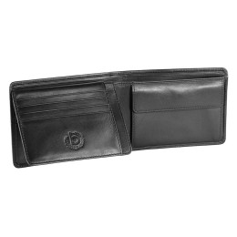 Портмоне BUGATTI ПЕРВЫЙ | PRIMO, чёрное, натуральная воловья кожа, 12,5х1х9 см