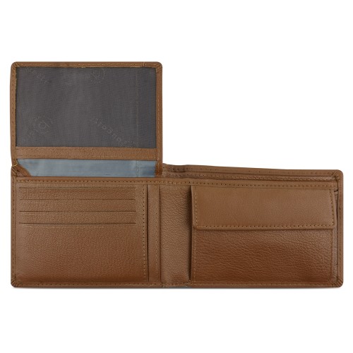 Портмоне BUGATTI БАНДА | BANDA, с защитой данных RFID, коньячного цвета, кожа козы/полиэстер, 12,5х2х9 см