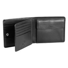 Портмоне BUGATTI ПЕРВЫЙ | PRIMO, чёрное, натуральная воловья кожа, 11,5х2х9,5 см