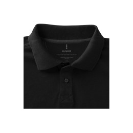 Calgary мужская футболка-поло с коротким рукавом, черный