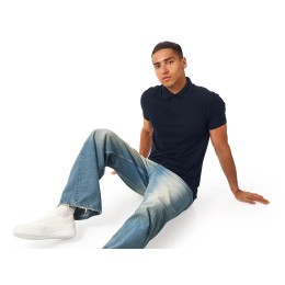 Рубашка поло "First 2.0" мужская, темно-синий