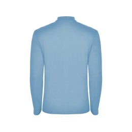 Рубашка поло "Estrella" мужская с длинным рукавом, небесно-голубой