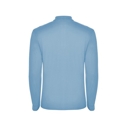 Рубашка поло "Estrella" мужская с длинным рукавом, небесно-голубой