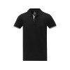 Morgan Двухцветное мужское поло с коротким рукавом , черный