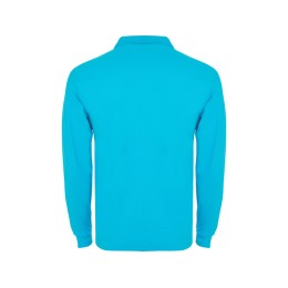 Рубашка поло "Estrella" мужская с длинным рукавом, бирюзовый