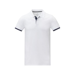 Morgan Двухцветное мужское поло с коротким рукавом , белый