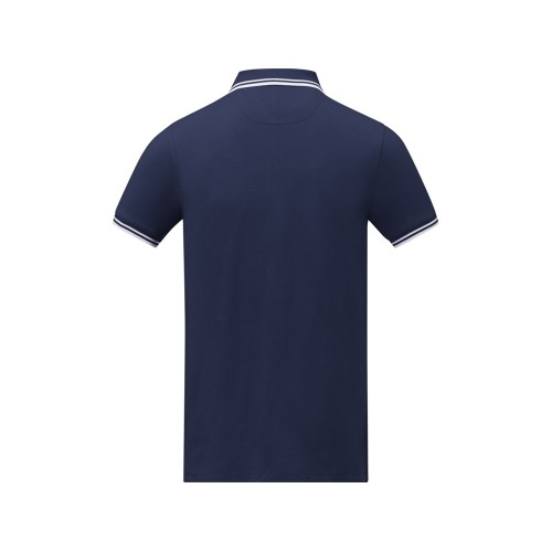 Amarago Мужское поло с коротким рукавом и контрастной отделкой, темно-синий