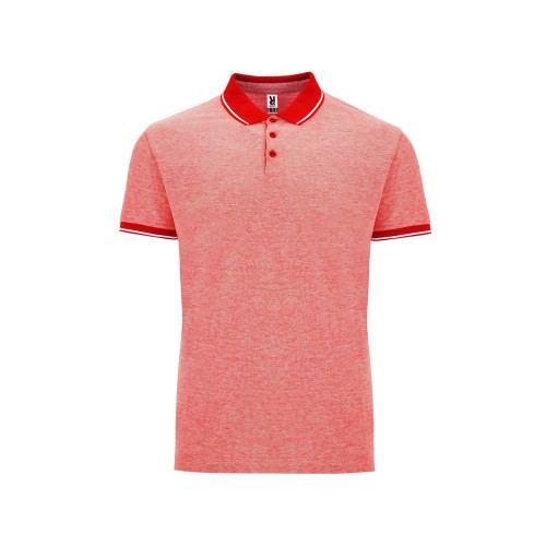 Рубашка поло "Bowie" мужская, меланжевый красный