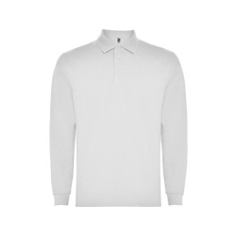 Рубашка поло "Carpe" мужская с длинным рукавом, белый