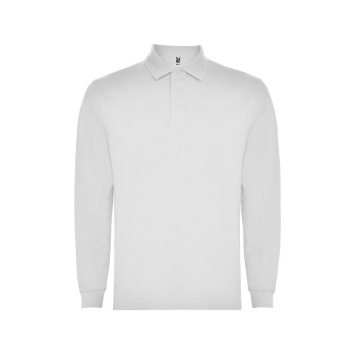 Рубашка поло "Carpe" мужская с длинным рукавом, белый