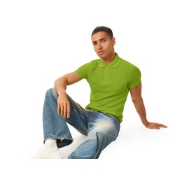 Рубашка поло "First 2.0" мужская, зеленое яблоко