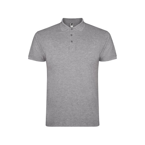 Рубашка поло "Star" мужская, серый меланж