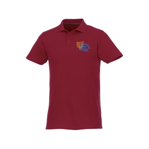 Мужское поло Helios с коротким рукавом, бургунди