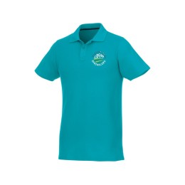 Мужское поло Helios с коротким рукавом, аква