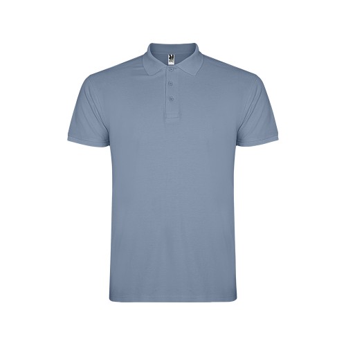 Рубашка поло "Star" мужская, спокойный синий