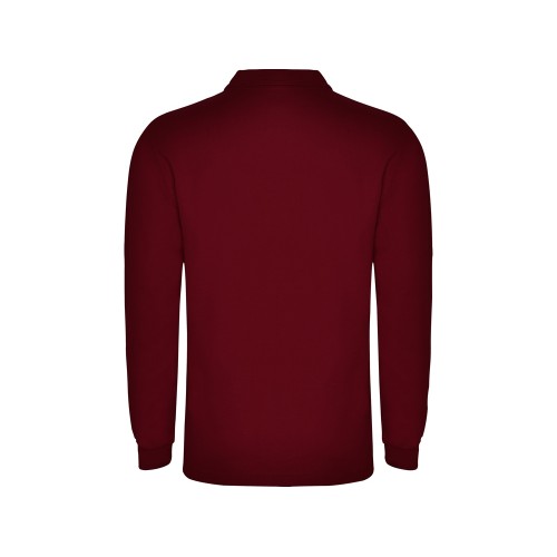 Рубашка поло "Carpe" мужская с длинным рукавом, гранатовый
