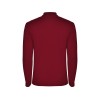 Рубашка поло "Estrella" мужская с длинным рукавом, гранатовый
