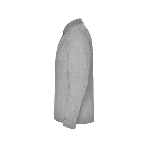 Рубашка поло "Estrella" мужская с длинным рукавом, серый меланж