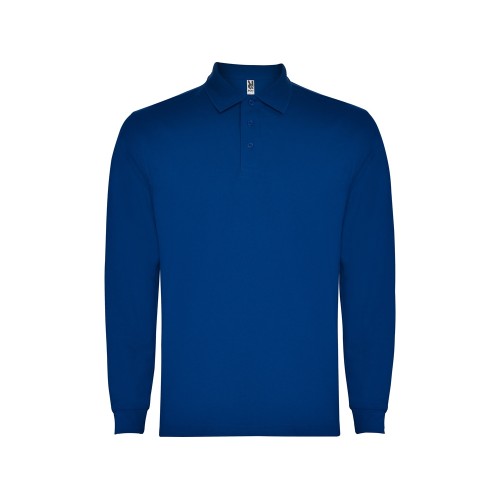 Рубашка поло "Carpe" мужская с длинным рукавом, королевский синий