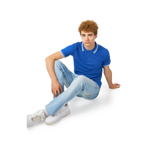 Рубашка поло "Erie" мужская, классический синий