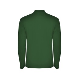 Рубашка поло "Estrella" мужская с длинным рукавом, бутылочный зеленый