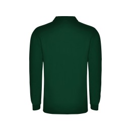 Рубашка поло "Carpe" мужская с длинным рукавом, бутылочный зеленый