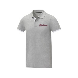 Morgan Двухцветное мужское поло с коротким рукавом , серый яркий