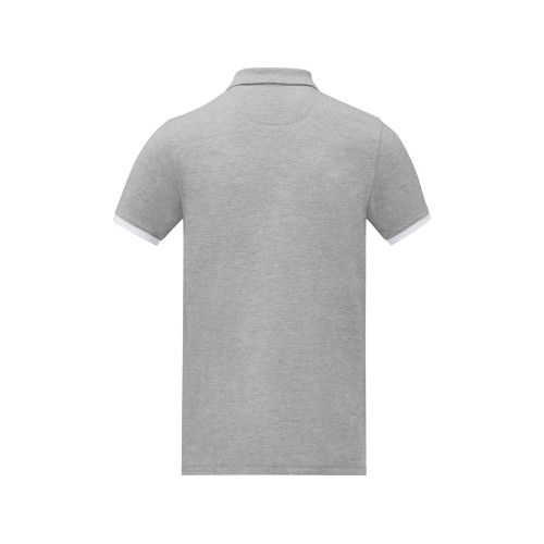 Morgan Двухцветное мужское поло с коротким рукавом , серый яркий