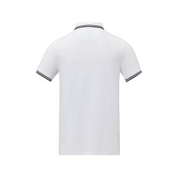 Amarago Мужское поло с коротким рукавом и контрастной отделкой, белый