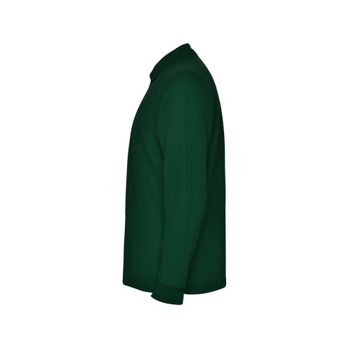 Рубашка поло "Carpe" мужская с длинным рукавом, бутылочный зеленый