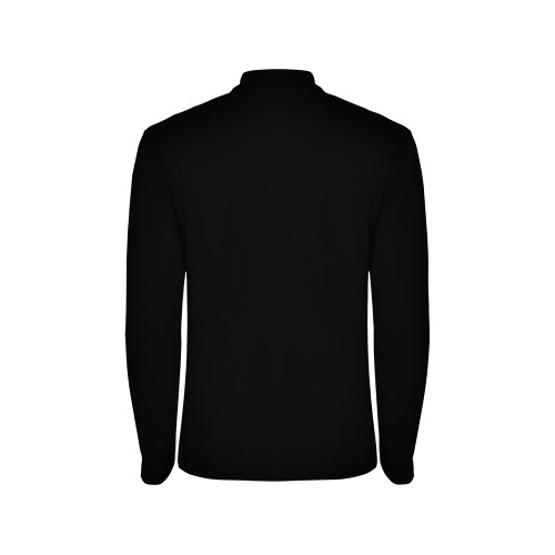Рубашка поло "Estrella" мужская с длинным рукавом, черный