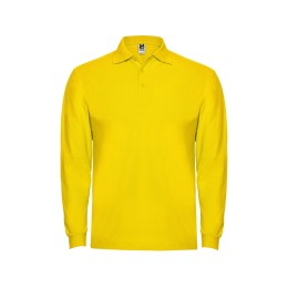 Рубашка поло "Estrella" мужская с длинным рукавом, желтый