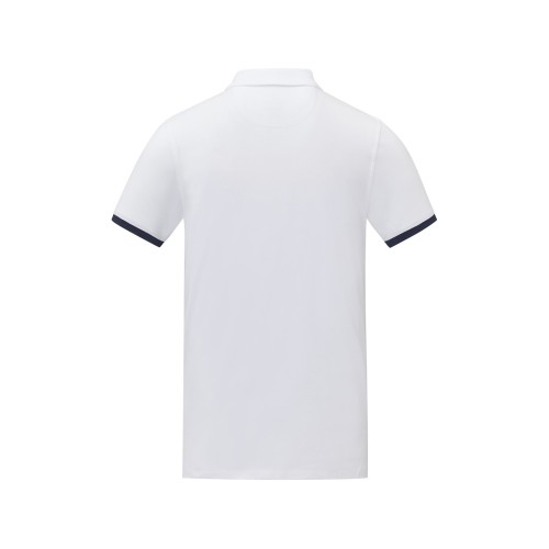 Morgan Двухцветное мужское поло с коротким рукавом , белый