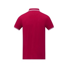 Amarago Мужское поло с коротким рукавом и контрастной отделкой, красный