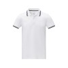 Amarago Мужское поло с коротким рукавом и контрастной отделкой, белый